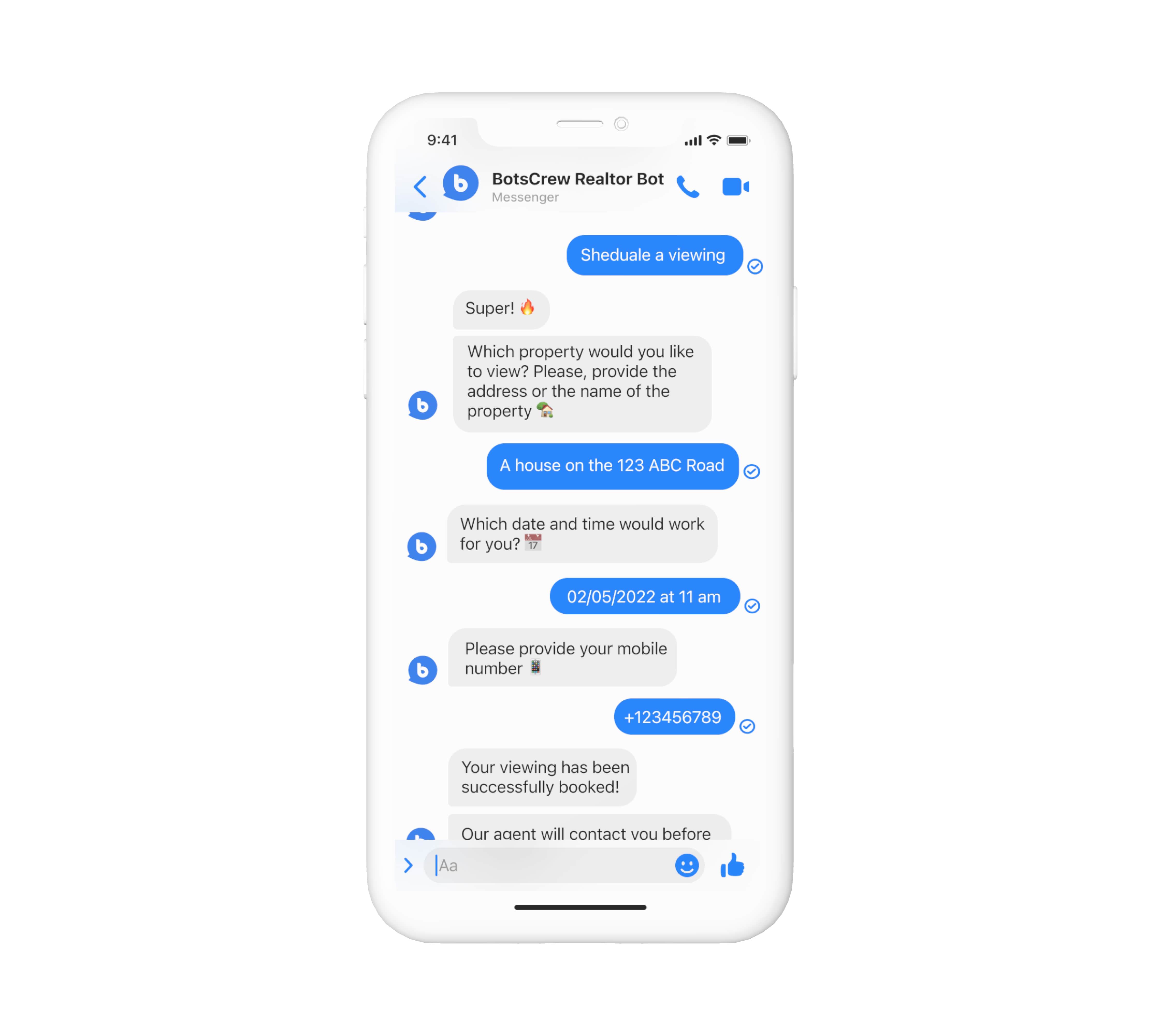 Property viewing chatbot