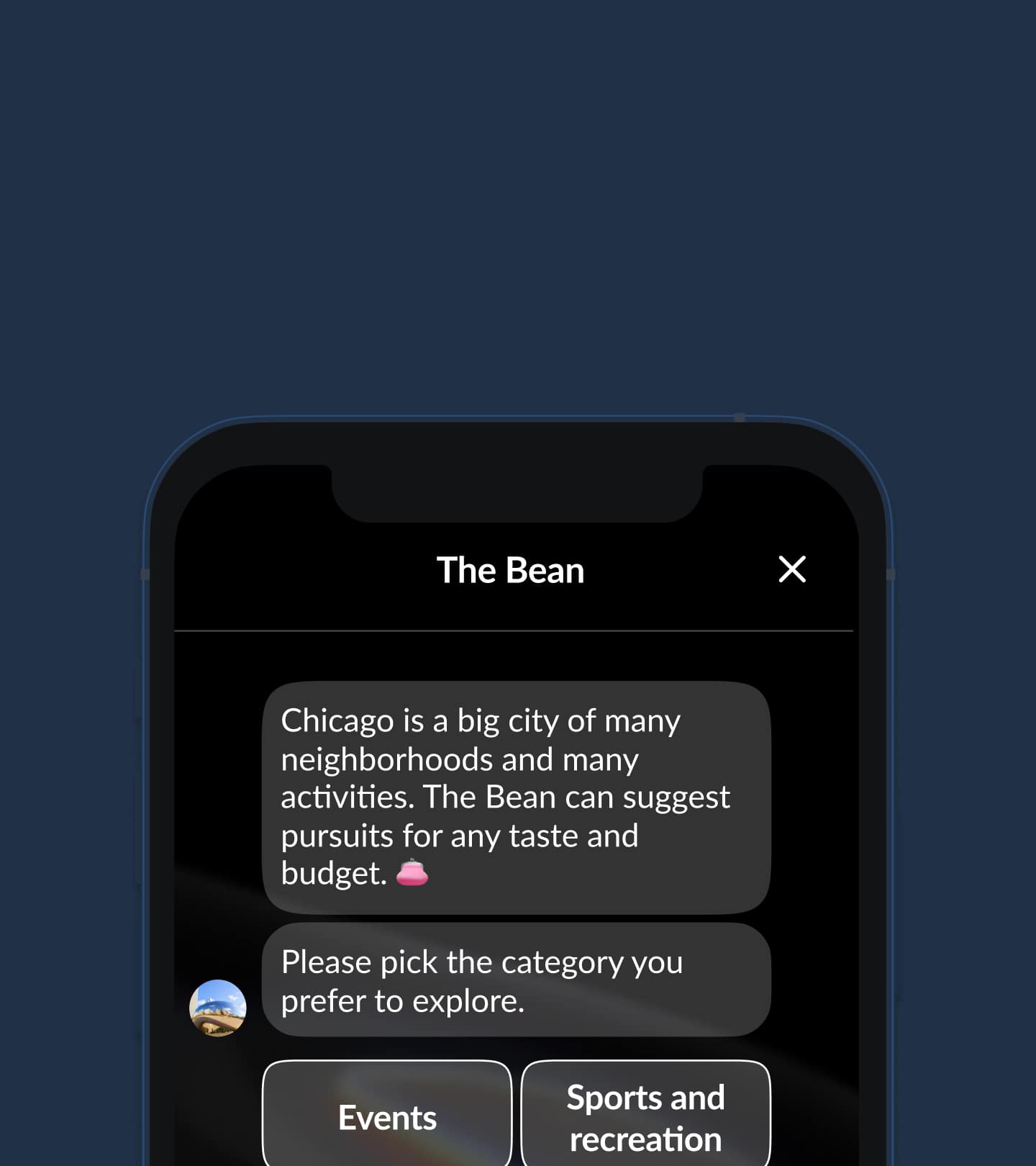 The Bean Travel chatbot