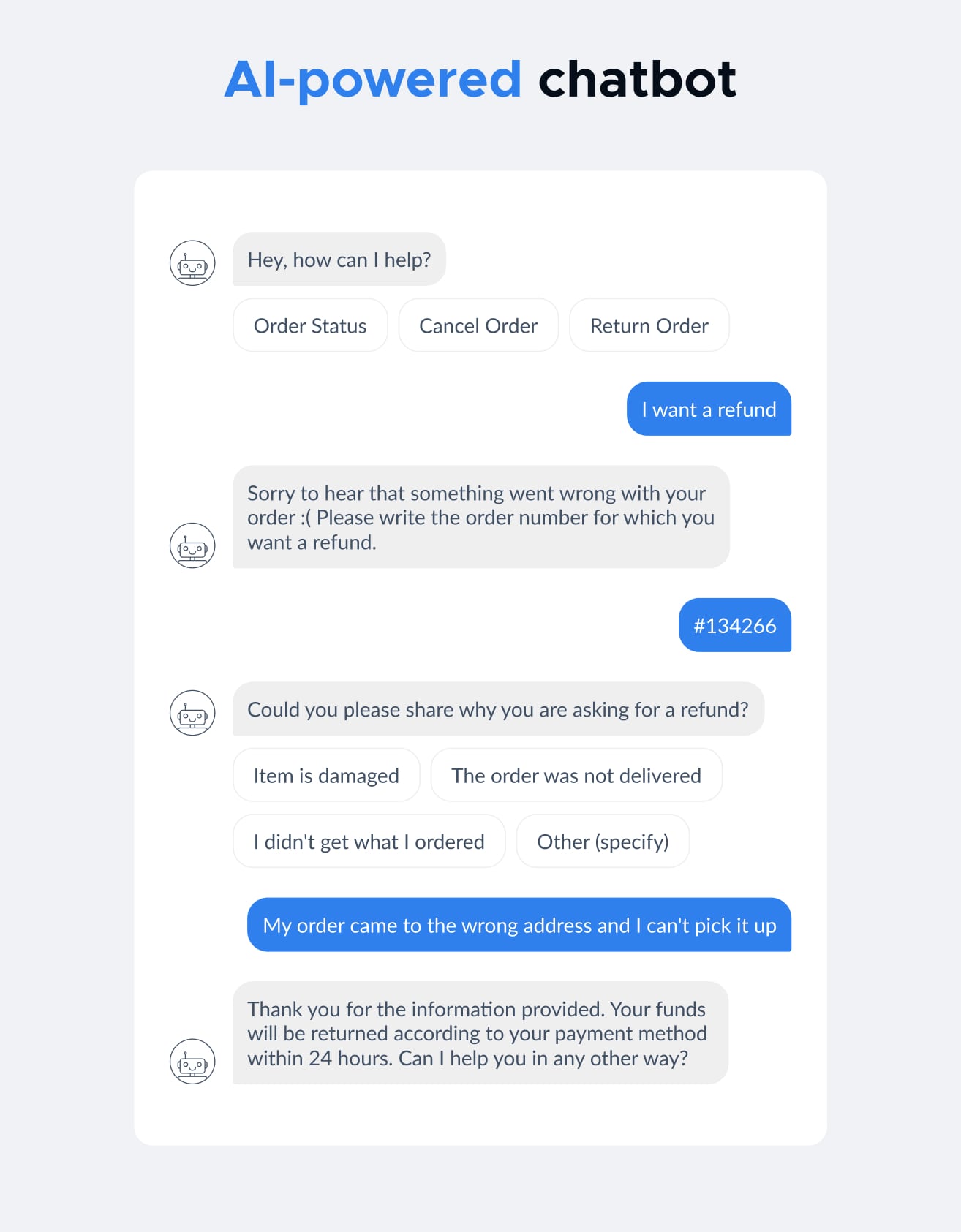 AI-powered chatbot example