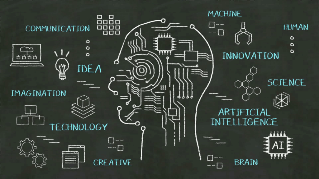 Board with AI handwriting