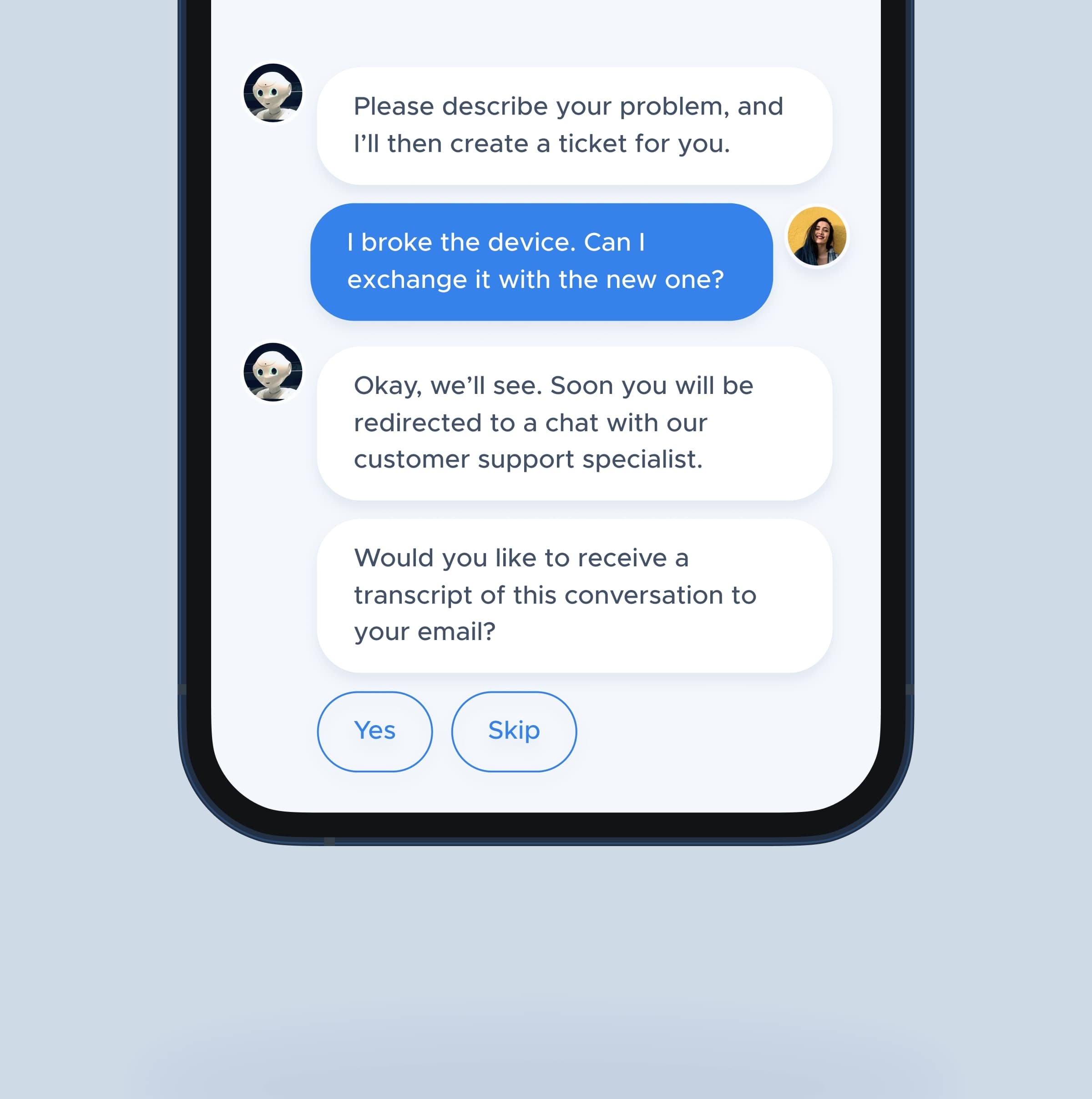 Customer support chatbot