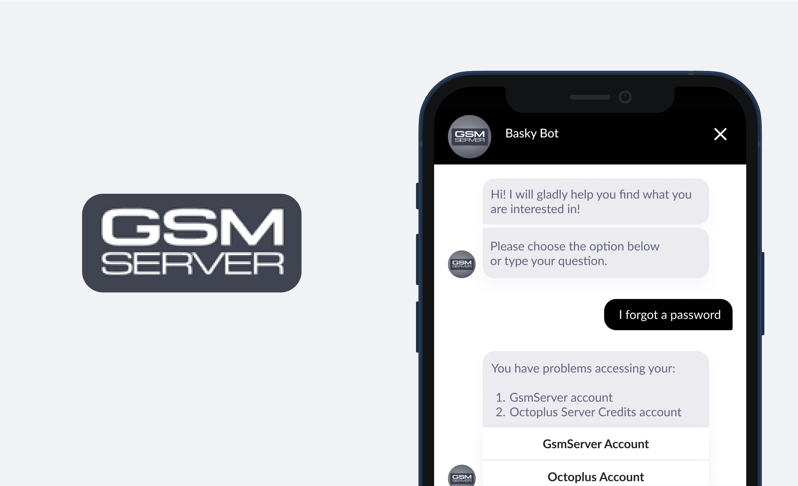 GSM Server chatbot
